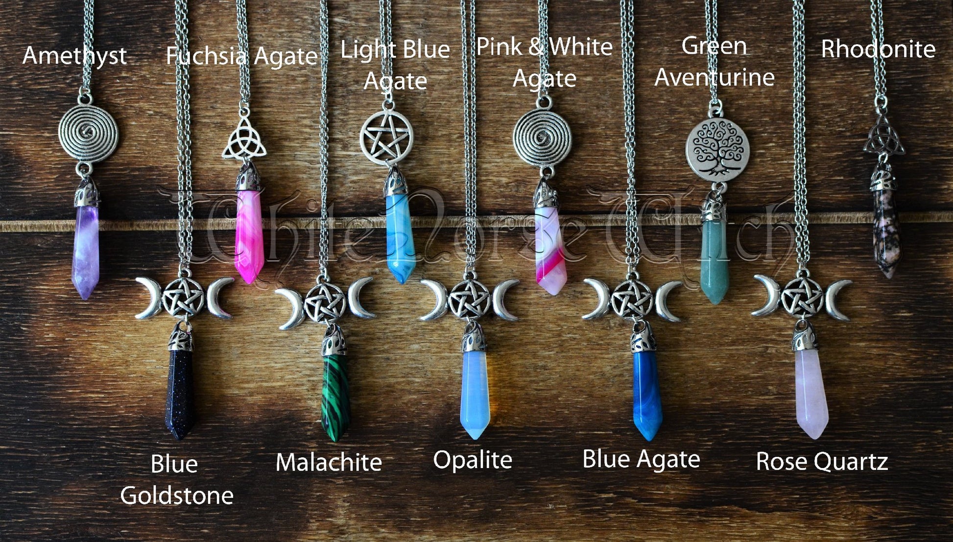 Crystal Pendulum Necklace, Customized Witchcraft Pendulum Pendant, Witches Dowsing Pendulum Divination Charm, Spiritual Wiccan Jewelry TheNorseWind