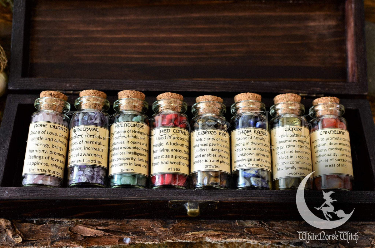 Witchcraft Apothecary Box - Herbs & Crystals Witch Starter Kit – The ...