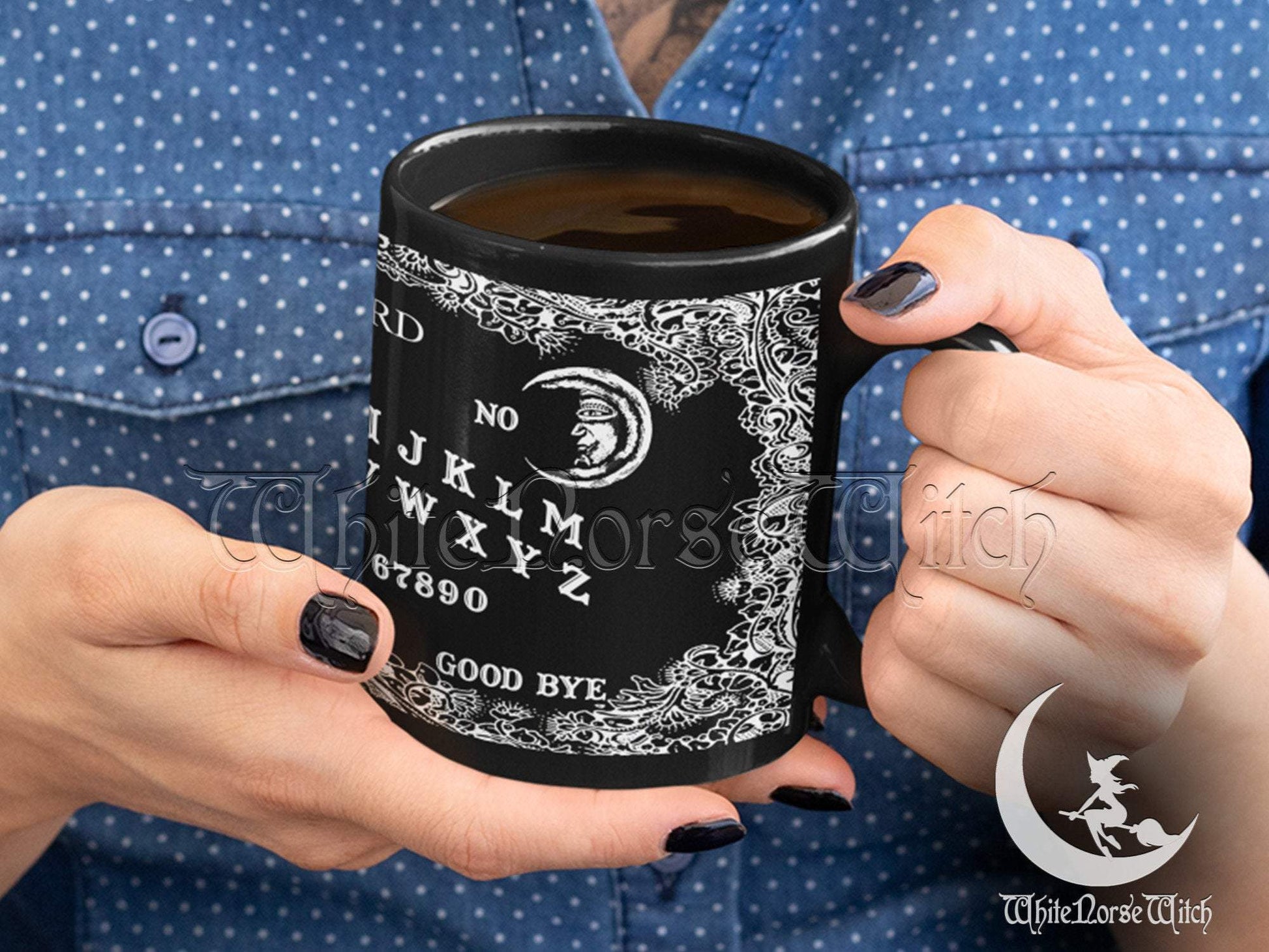 Ouija Board Mug, Witch Coffee Mug, Witchy Gift - 11oz, Black TheNorseWind