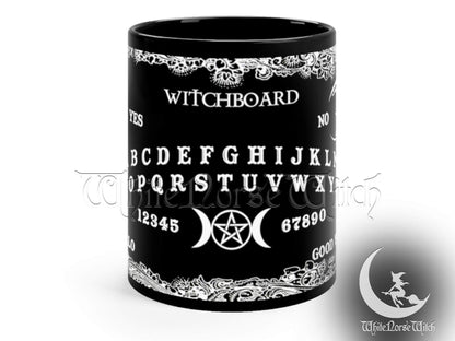 Ouija Board Mug, Spirit WitchBoard Coffee Mug, Witchy Gift - 11oz, Black TheNorseWind