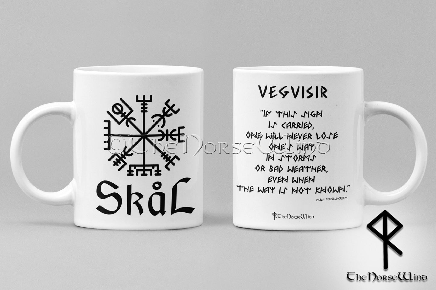 Viking Compass - Vegvisir Mug, Skal Viking Mug, 11oz TheNorseWind