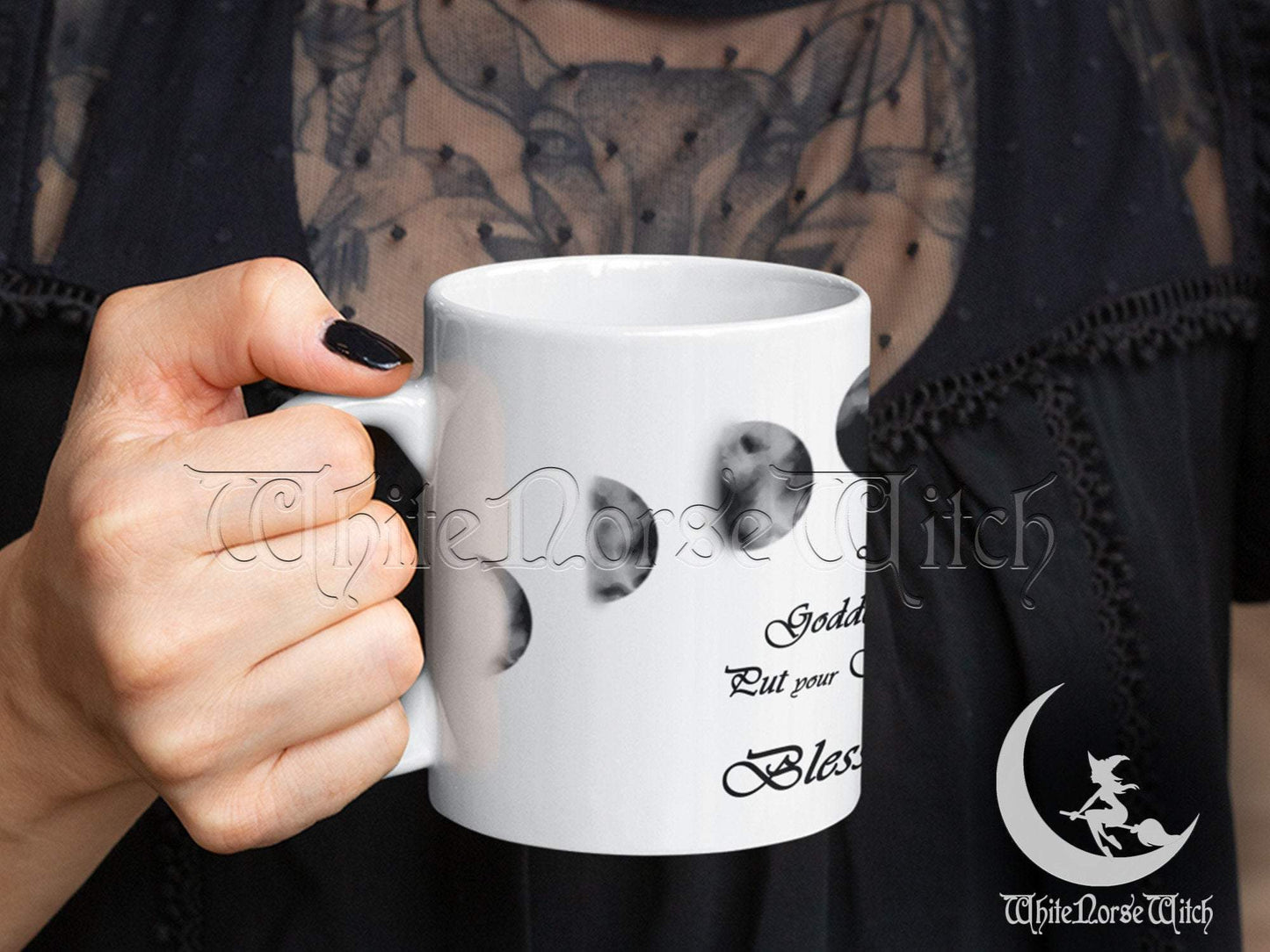 Moon Phase Mug, Blessed Be Wicca Coffee Mug TheNorseWind