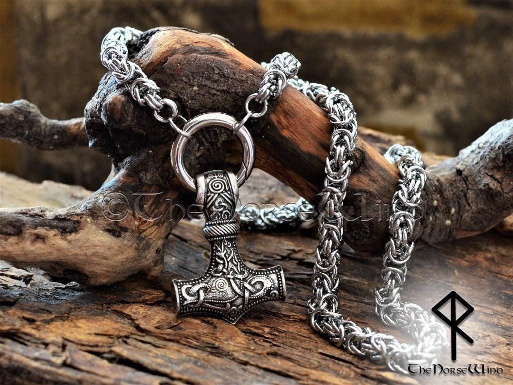 viking necklace thors hammer norse pendant