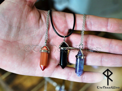 Witchcraft Pendulum Necklace, Wicca Crystal Pendant - TheNorseWind