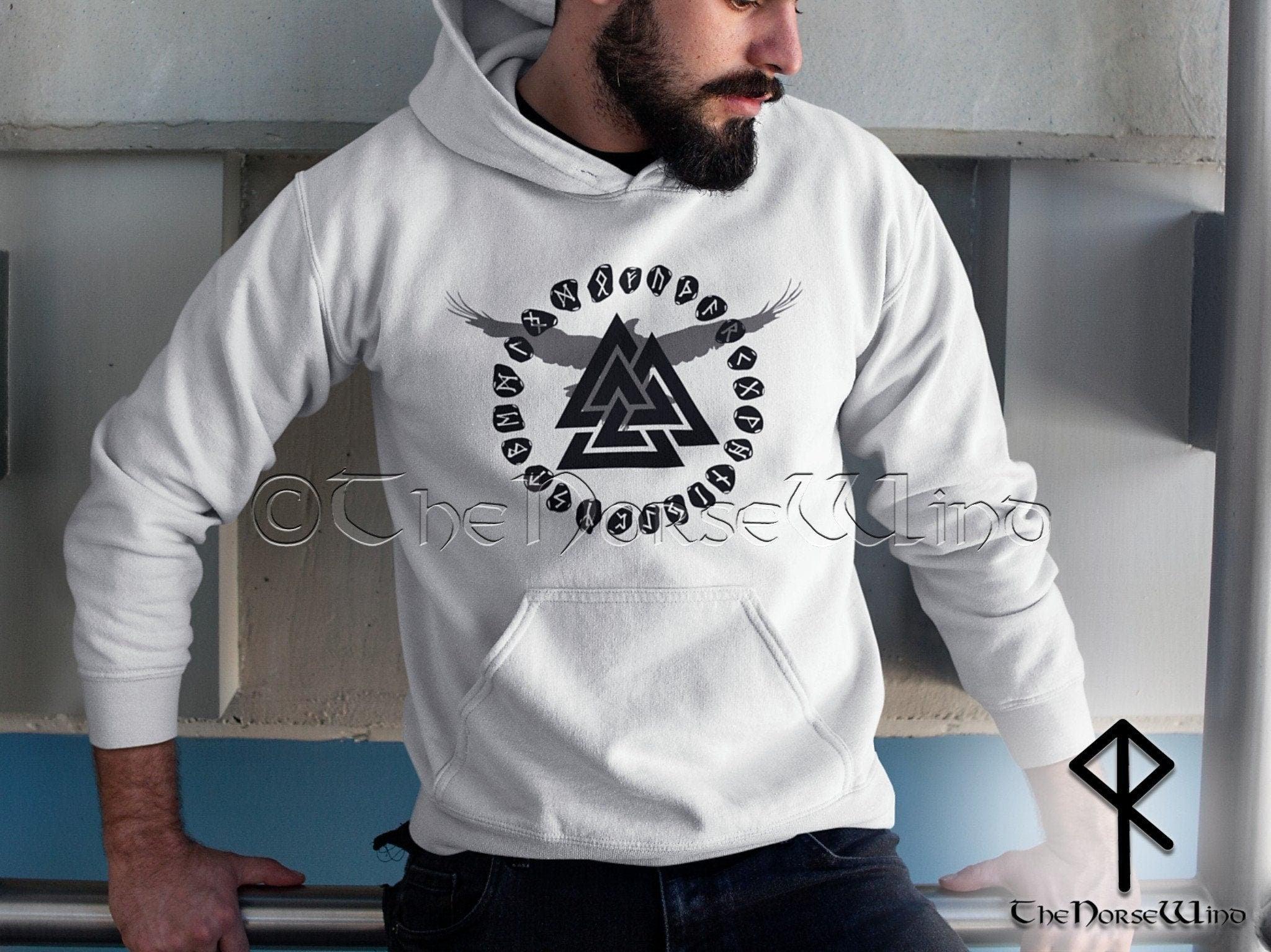 Valknut Viking Hoodie Death Knot Runes Sweatshirt S 5XL TheNorseWind