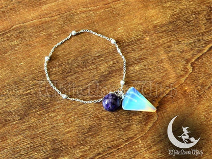 Crystal Pendulum Bracelet, Personalized Witchcraft Jewelry - TheNorseWind