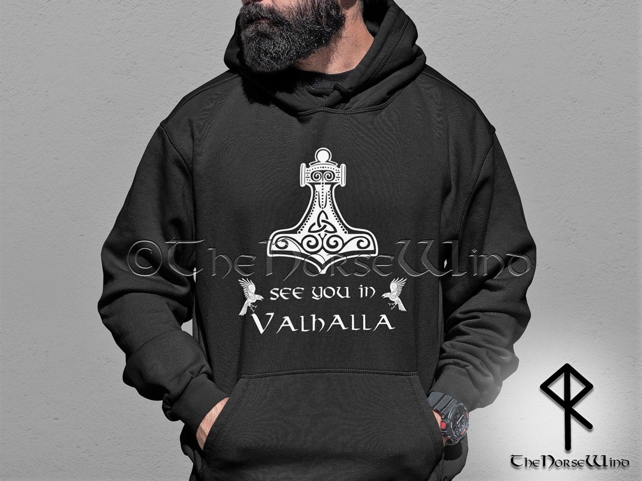 Black Crusher Thor Hammer outlets Norse Viking Ragnarok Pagan Rebels Hoodie