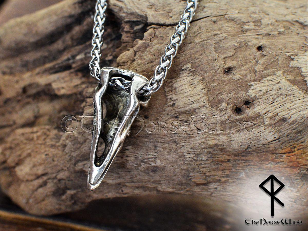 Viking Raven Skull Necklace - TheNorseWind