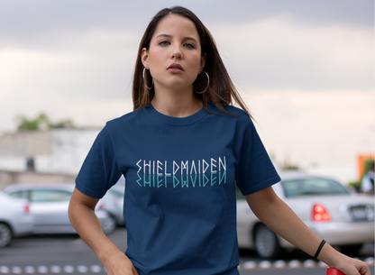 Wikinger-Schildmaiden-T-Shirt, nordisches Damen-T-Shirt 