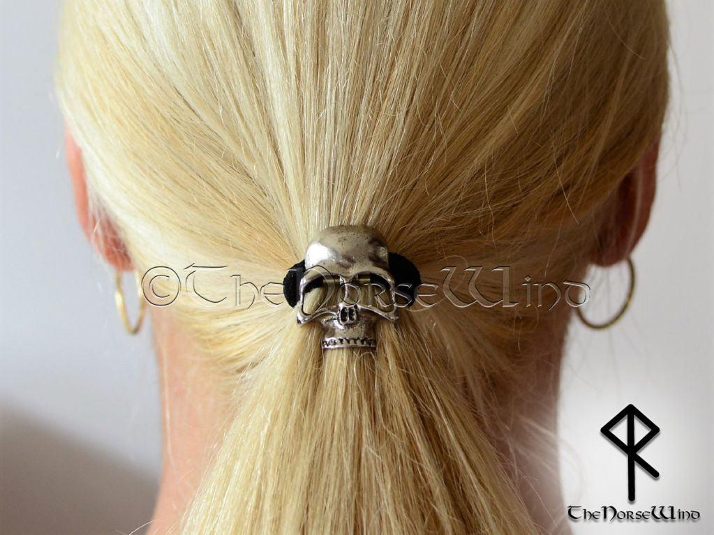 Viking Skull Hair Tie, Skeleton Hair Band - TheNorseWind