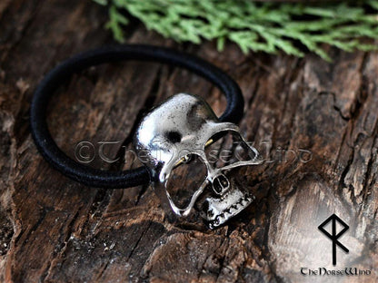 Viking Skull Hair Tie, Skeleton Hair Band - TheNorseWind