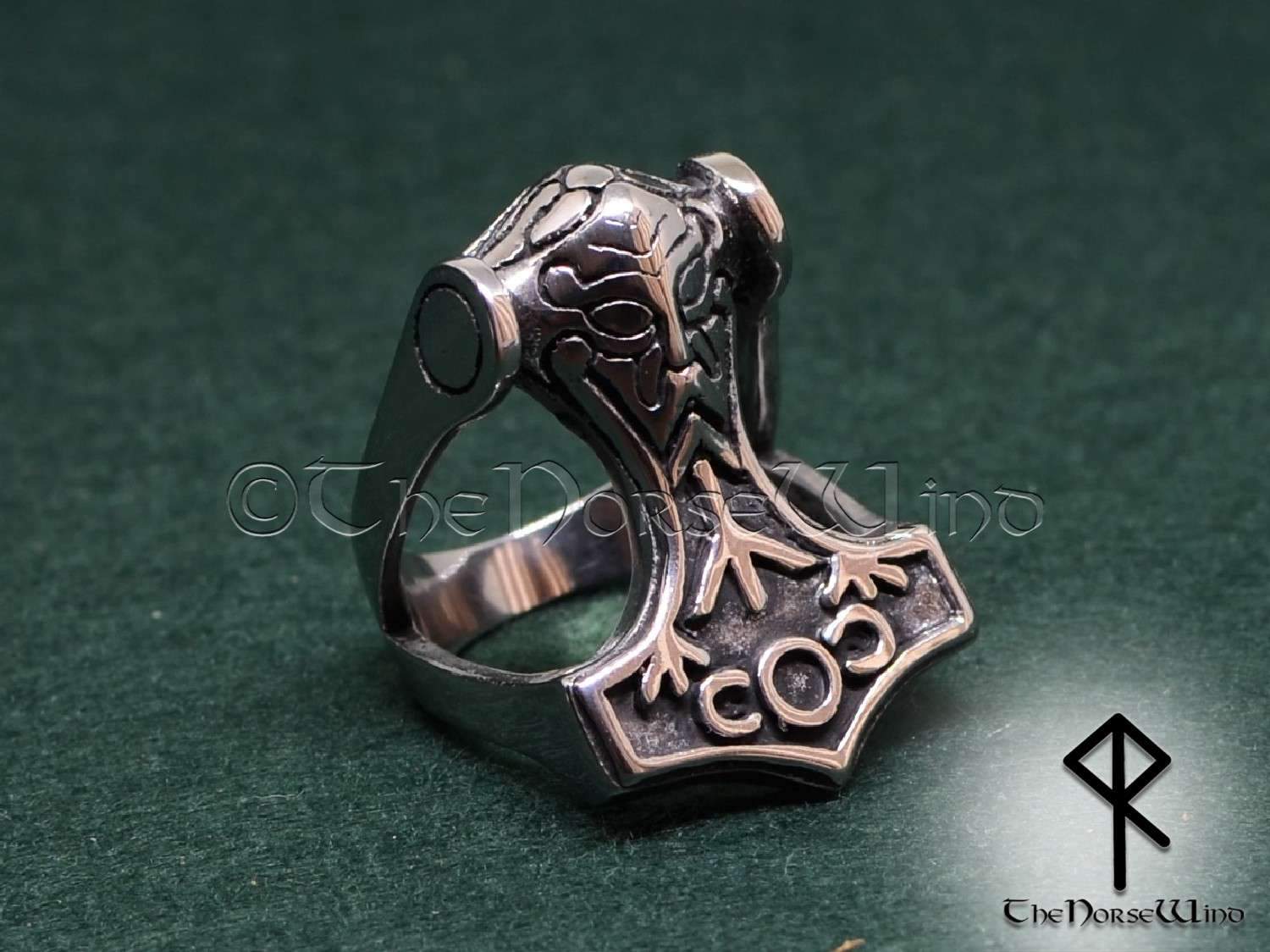 Thor's Hammer Ring, Viking Mjolnir Odin Ring - TheNorseWind
