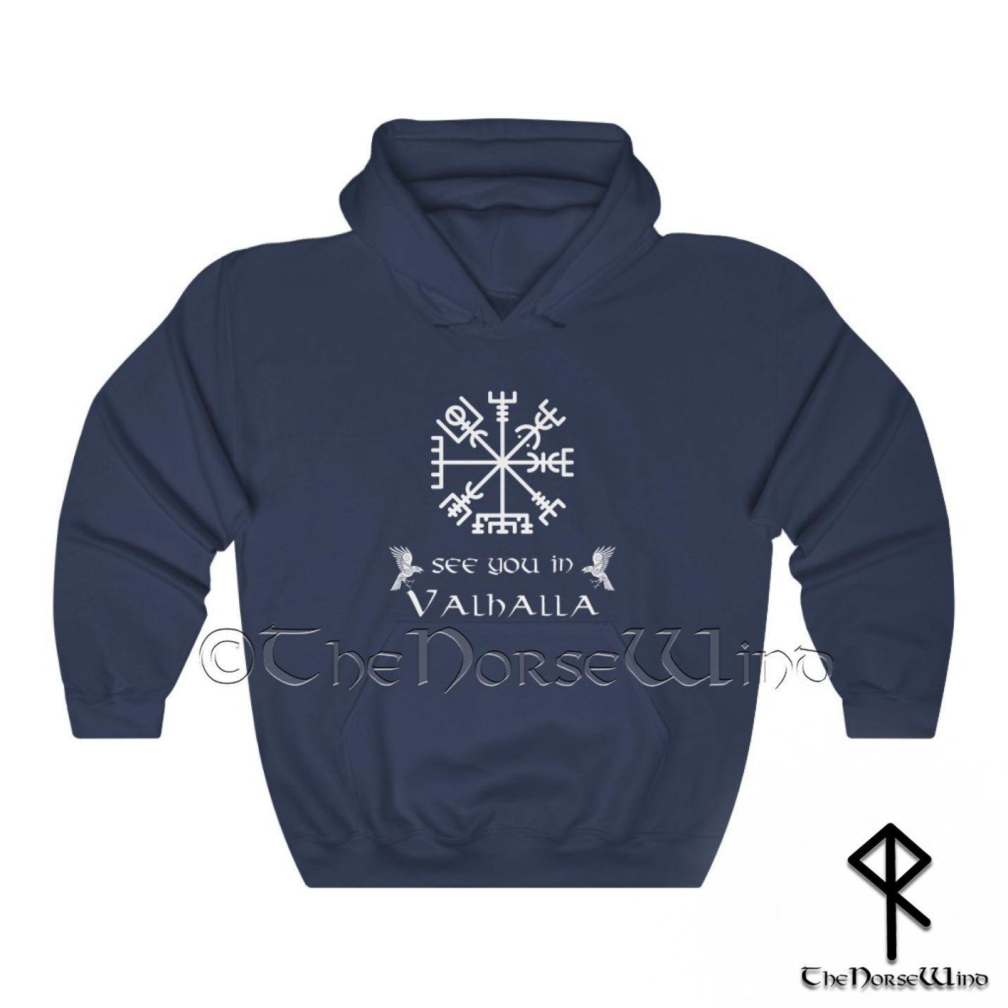 Urban Backwoods Vegvisir Viking Compass Hoodie – Women's Pullover Hooded Sweatshirt, Premium Print, Pouch Pocket