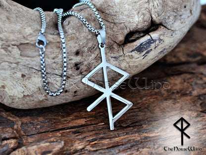Viking Bind Rune Necklace - Peace and Happiness Amulet - TheNorseWind