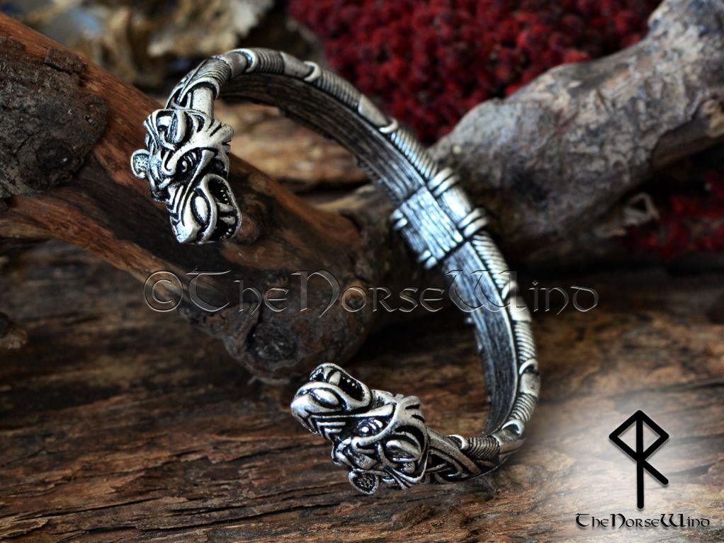 Wolf Bracelet - Unique Sterling Silver and Leather Design