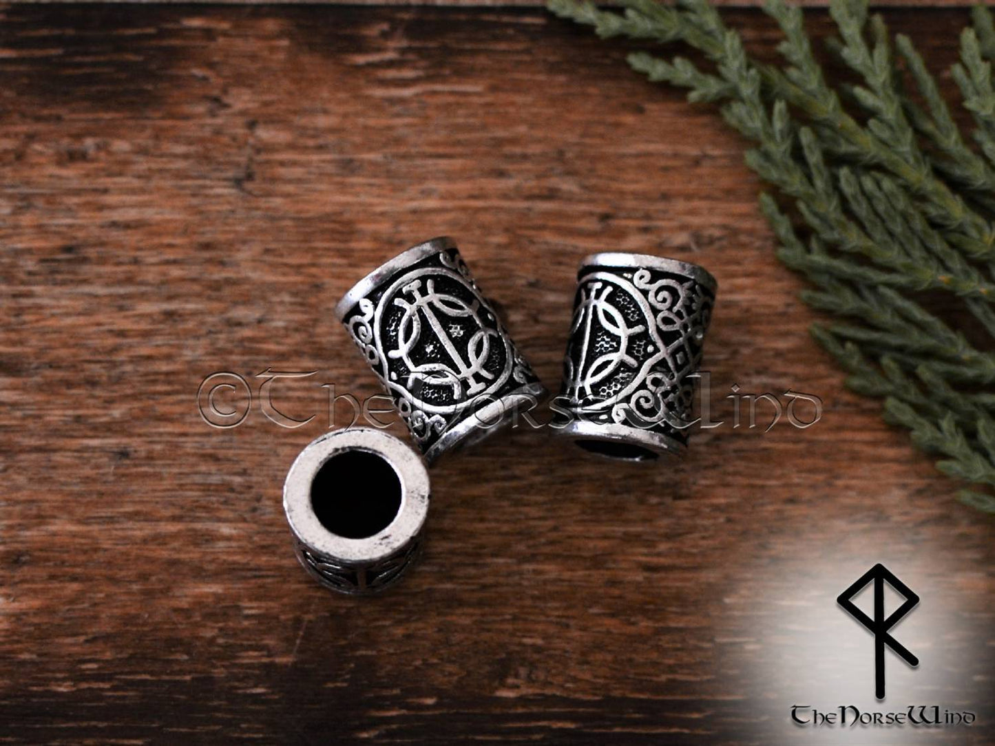 Viking Beard Beads, Danobus Rune Hair Rings - "Fulfill Wishes" - TheNorseWind