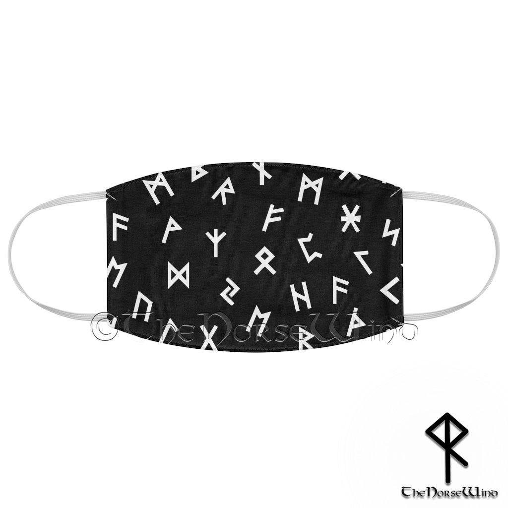 Viking Runes Face Mask - Reusable and Washable 2 Layers Fabric Face Cover - TheNorseWind