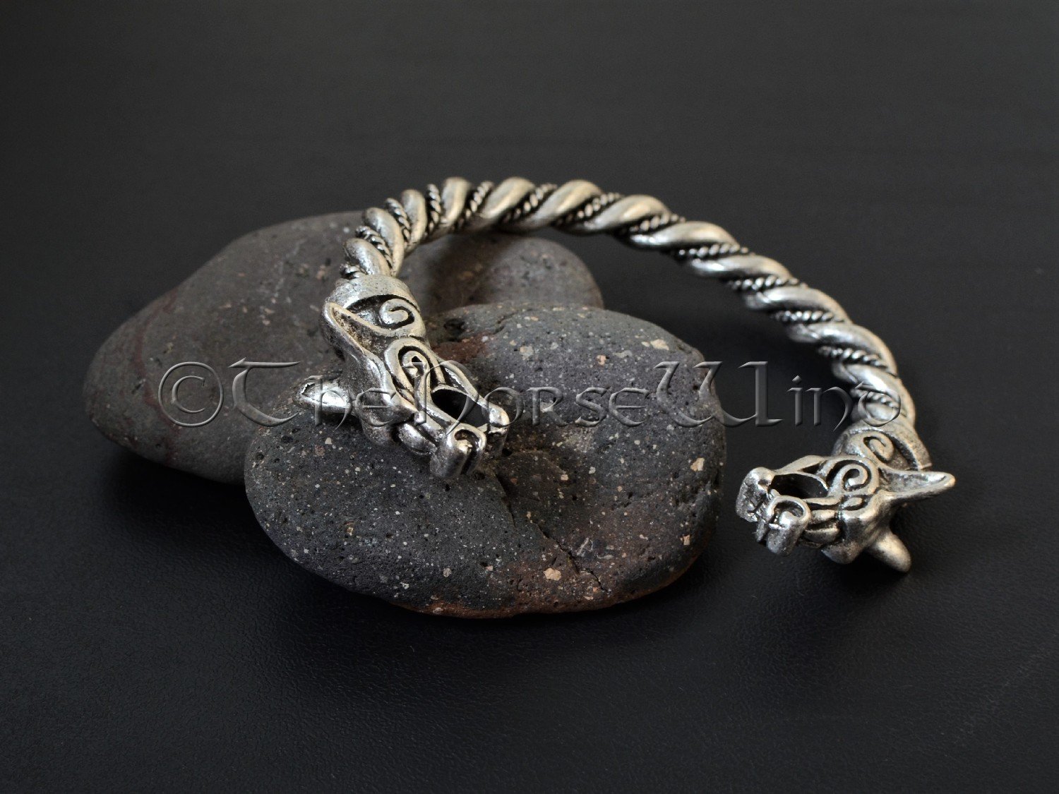 Viking Bracelet Fenrir Wolf Head Arm Ring TheNorseWind