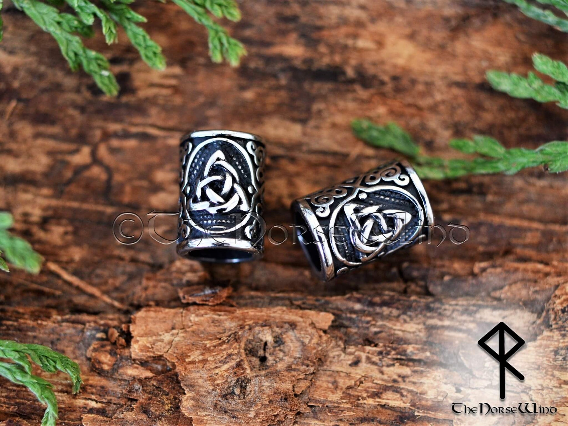 Valknut Viking Beard Beads  Large Celtic Hair Rings - The Norse Wind –  TheNorseWind