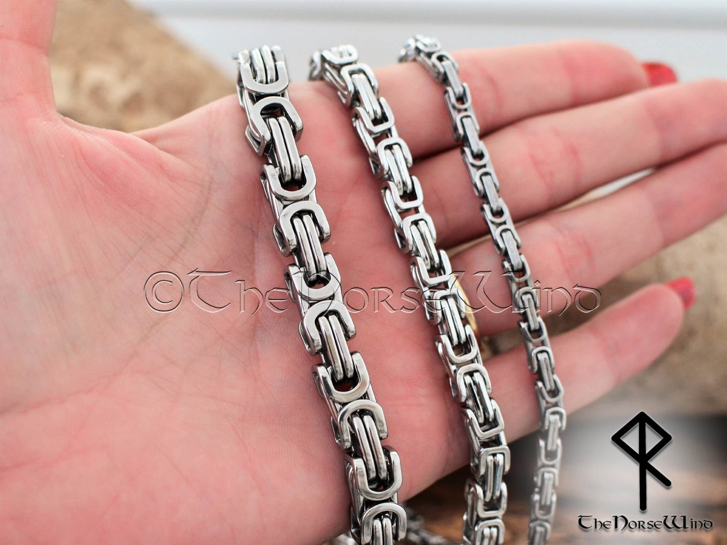 Byzantinische Wikinger-Halskette für Männer und Frauen, hochwertiger Edelstahl