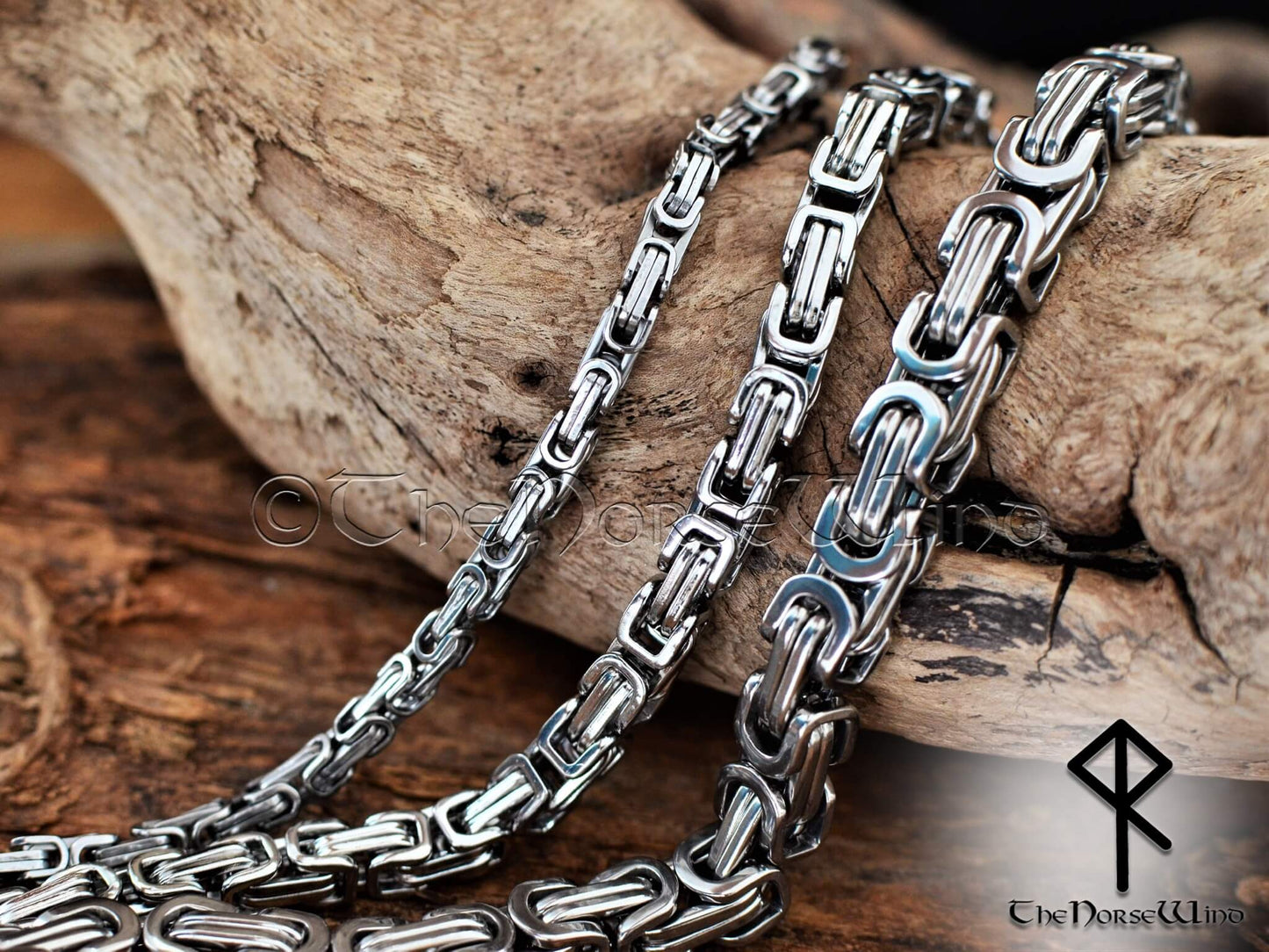 Byzantine Chain Viking Necklace for Men & Women, Premium Quality Stainless Steel