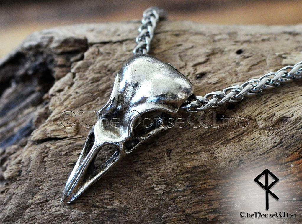 Viking Raven Skull Necklace - TheNorseWind