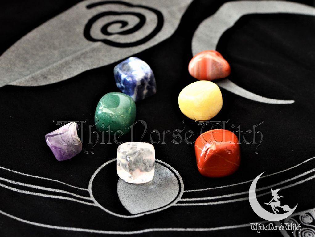 Wicca Crystals Starter Kit, 7 Chakra Stones Witchcraft Set - TheNorseWind