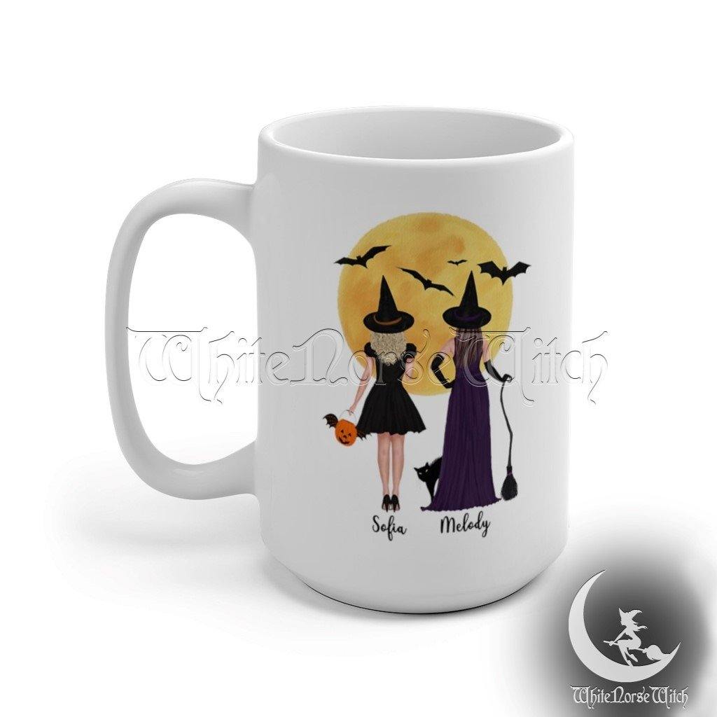Personalized Witch Best Friends Mug Halloween Witchy Besties Mug - TheNorseWind